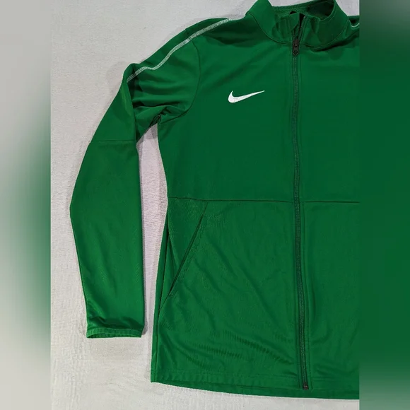Nike Sweater Mens Large Green Dri-Fit Full Zip Jumper Activewear Golfing - Picture 4 of 13